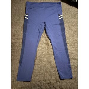Fabletics High Waisted Blue Workout‎ Leggings with Pockets Activewear